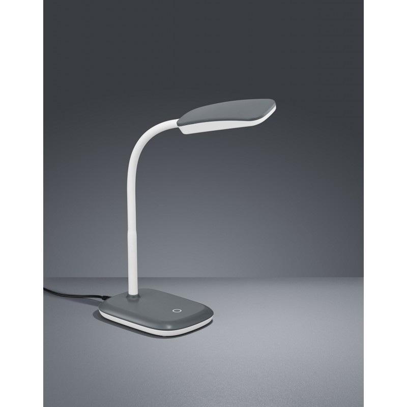 29,95 € Free Shipping | Table lamp Reality Boa 3.5W 3000K Warm light. 36×11 cm. Integrated LED. Flexible. Touch function Living room, bedroom and office. Modern Style. Plastic and polycarbonate. Gray Color