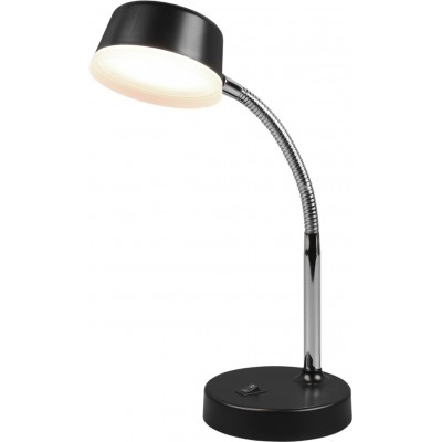 Lámpara de escritorio Reality Kiko 4.5W 3000K Luz cálida. Ø 12 cm. LED integrado. Flexible Salón y dormitorio. Estilo moderno. Plástico y Policarbonato. Color negro