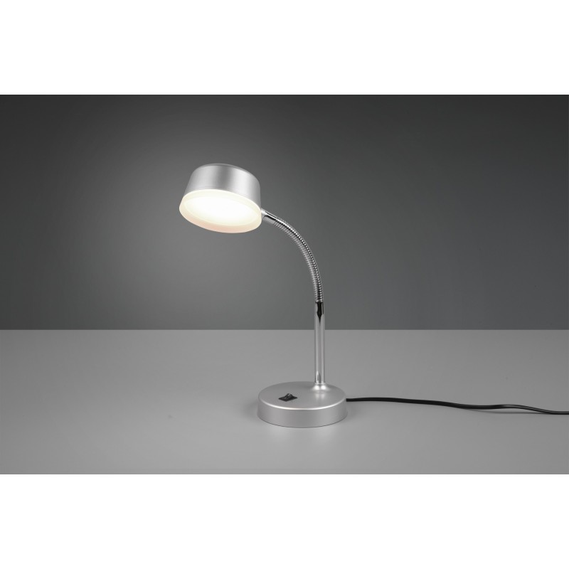 28,95 € Free Shipping | Table lamp Reality Kiko 4.5W 3000K Warm light. Ø 12 cm. Flexible. Integrated LED Living room and bedroom. Modern Style. Plastic and polycarbonate. Gray Color