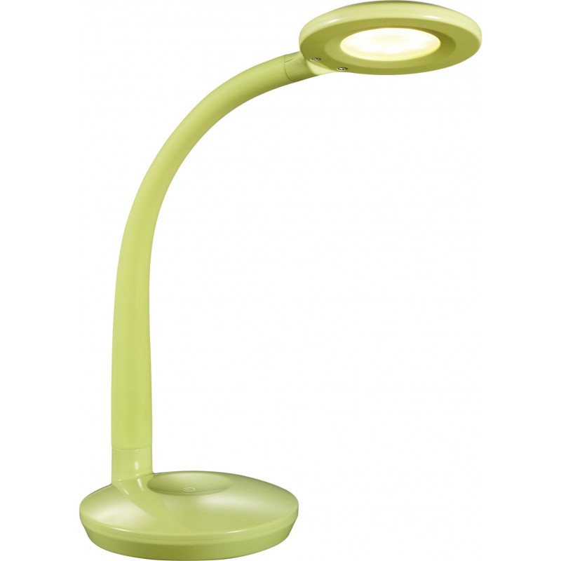 24,95 € Free Shipping | Desk lamp Reality Cobra 3W 3000K Warm light. 32×13 cm. Flexible. Integrated LED Kids zone. Modern Style. Plastic and Polycarbonate. Green Color