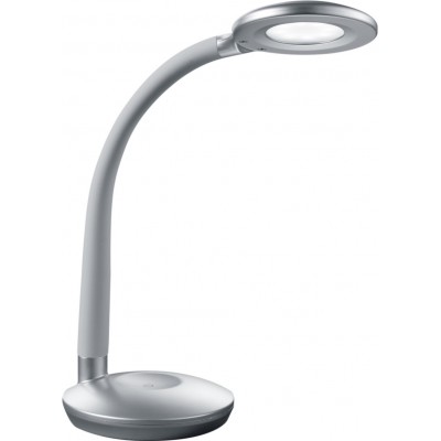 47,95 € Free Shipping | Table lamp Reality Cobra 3W 3000K Warm light. 32×13 cm. Flexible. Integrated LED Office. Modern Style. Plastic and polycarbonate. Gray Color