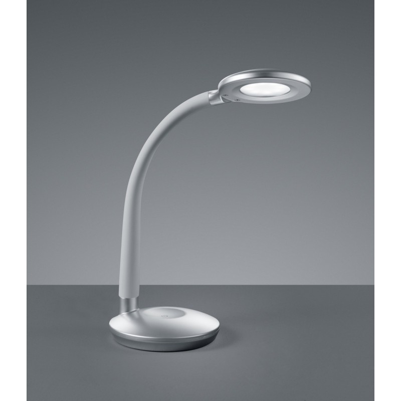44,95 € Free Shipping | Table lamp Reality Cobra 3W 3000K Warm light. 32×13 cm. Flexible. Integrated LED Office. Modern Style. Plastic and polycarbonate. Gray Color