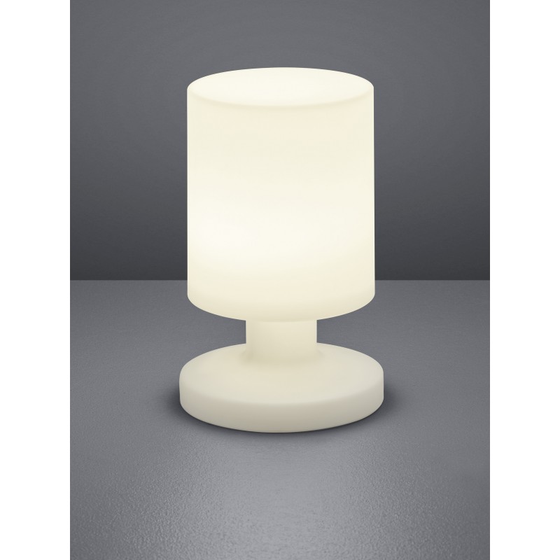 31,95 € Free Shipping | Furniture with lighting Reality Lora 1.5W LED 3000K Warm light. Ø 13 cm. Table Lamp. Integrated LED Living room, bedroom and terrace. Modern Style. Plastic and polycarbonate. White Color