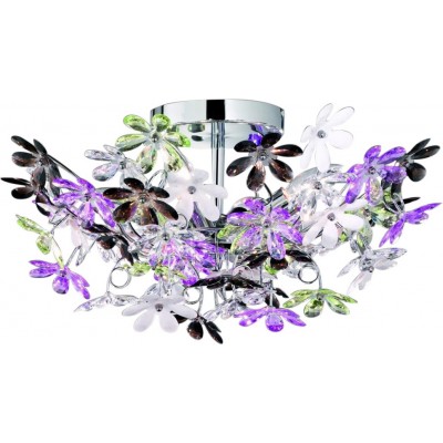 124,95 € Free Shipping | Hanging lamp Reality Flower Ø 51 cm. Living room and bedroom. Design Style. Metal casting. Plated chrome Color