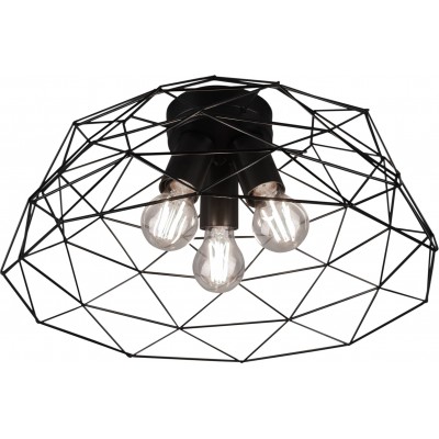 Lámpara de techo Reality Haval Forma Cónica Ø 45 cm. Salón y dormitorio. Estilo moderno. Metal. Color negro