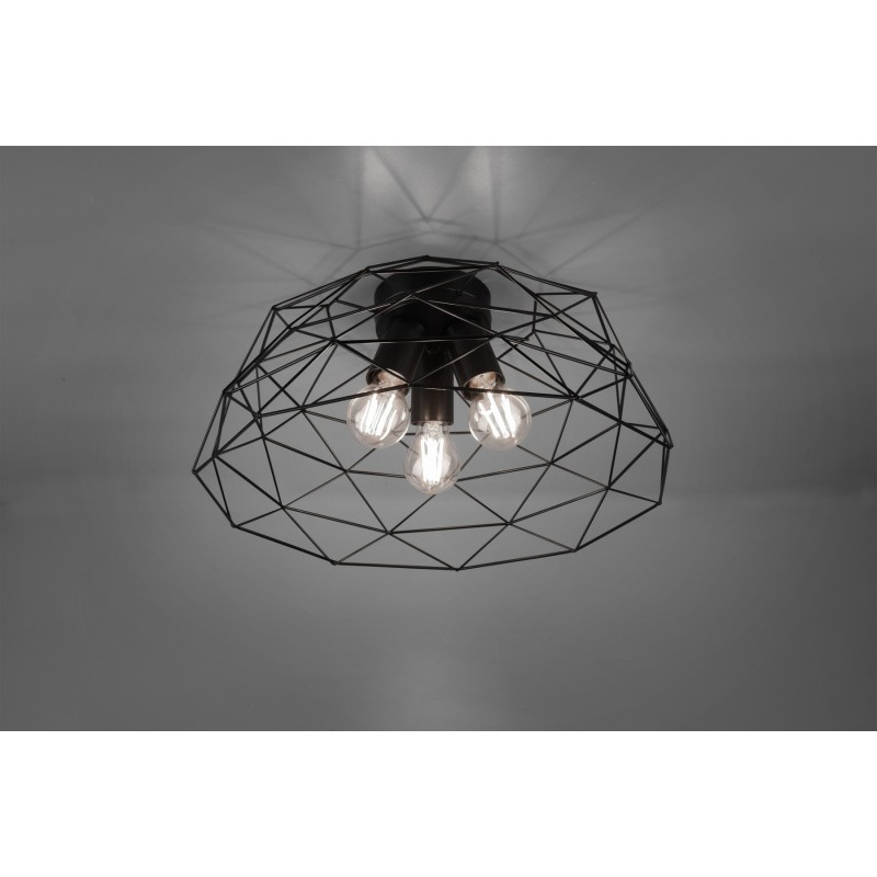 64,95 € Free Shipping | Hanging lamp Reality Haval Ø 45 cm. Living room and bedroom. Modern Style. Metal casting. Black Color