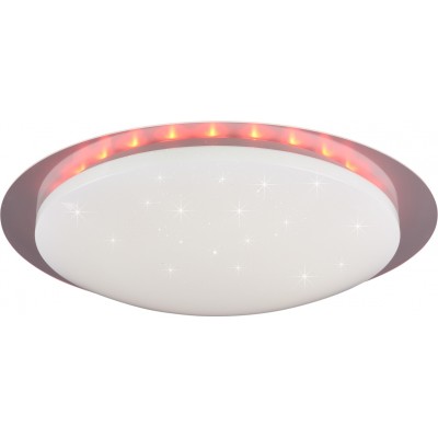 96,95 € Free Shipping | Indoor ceiling light Reality Bilbo 18W Spherical Shape Ø 48 cm. Star effect. Dimmable multicolor RGBW LED. Remote control Living room and bedroom. Modern Style. Plastic and Polycarbonate. White Color