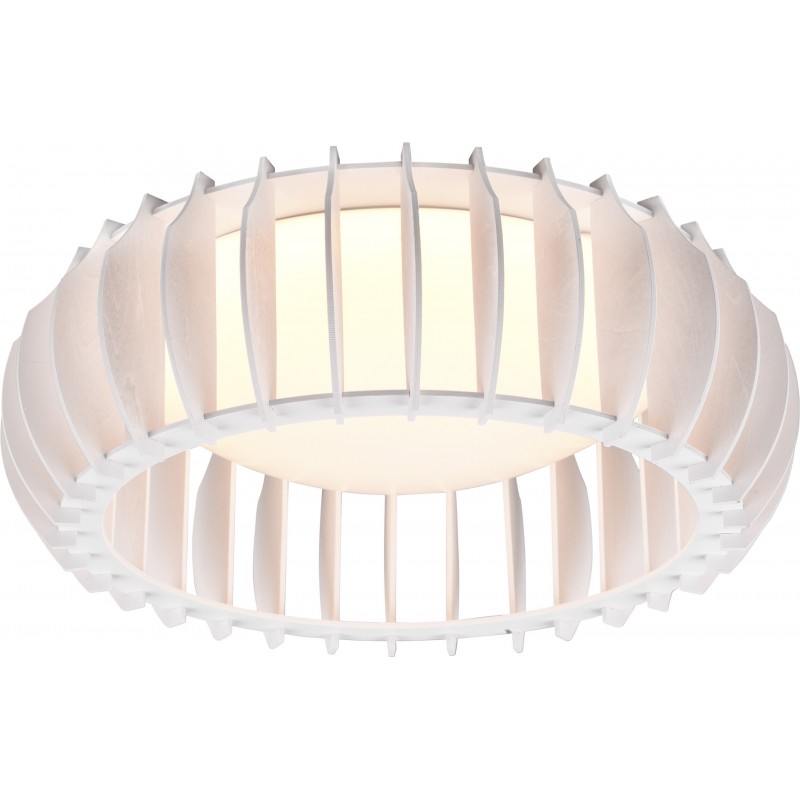 85,95 € Free Shipping | Ceiling lamp Reality Monte 16.5W 3000K Warm light. Cylindrical Shape Ø 40 cm. Integrated LED Living room and bedroom. Modern Style. Plastic and Polycarbonate. White Color