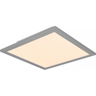 Panel LED Reality Alpha 13.5W LED 3000K Luz cálida. 30×30 cm. LED integrado. Montaje en techo y pared Salón y dormitorio. Estilo moderno. Metal. Color gris