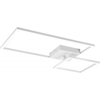 86,95 € Free Shipping | Ceiling lamp Reality Padella 25W 4000K Neutral light. Rectangular Shape 63×37 cm. Dimmable LED. Directional light Living room and bedroom. Modern Style. Metal casting. White Color