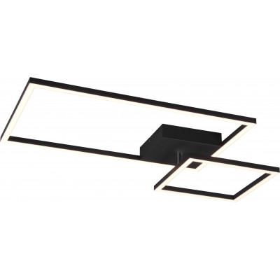 86,95 € Free Shipping | Ceiling lamp Reality Padella 25W 3000K Warm light. Rectangular Shape 63×37 cm. Dimmable LED. Directional light Living room and bedroom. Modern Style. Metal casting. Black Color
