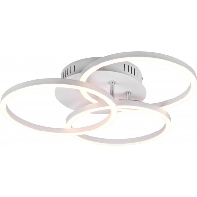 Hanging lamp Reality Circle 27W 44×10 cm. Integrated multicolor RGBW LED. Directional light. Remote control Living room and bedroom. Modern Style. Metal casting. White Color
