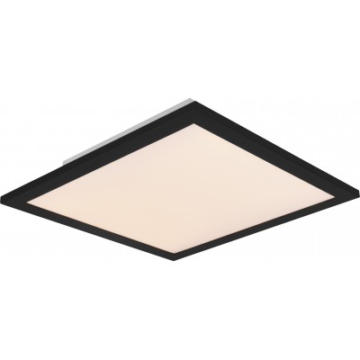 74,95 € Free Shipping | Indoor ceiling light Reality Gamma 13.5W 30×30 cm. Dimmable multicolor RGBW LED. Remote control. Ceiling and wall mounting Living room and bedroom. Modern Style. Metal casting. Black Color