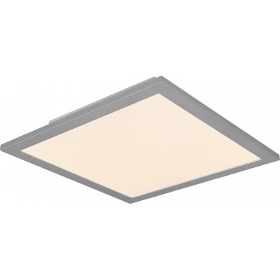 Indoor ceiling light Reality Gamma 13.5W 30×30 cm. Dimmable multicolor RGBW LED. Remote control. Ceiling and wall mounting Living room and bedroom. Modern Style. Metal casting. Gray Color