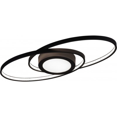 104,95 € Free Shipping | Ceiling lamp Reality Galaxy 27W 3000K Warm light. Oval Shape 57×23 cm. Integrated LED Living room and bedroom. Modern Style. Metal casting. Anthracite Color