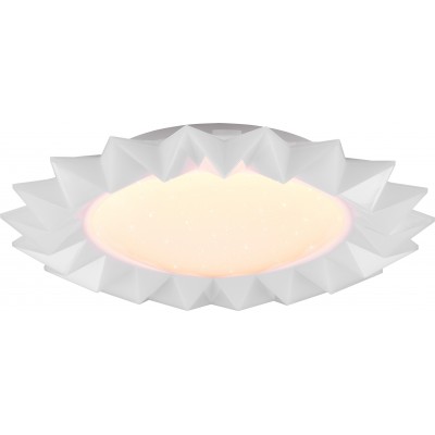 屋内シーリングライト Reality Sunflower 13W 円形 形状 Ø 41 cm. 調光可能なマルチカラーRGBWLED。 リモコン リビングルーム そして ベッドルーム. モダン スタイル. プラスチック そして ポリカーボネート. 白い カラー