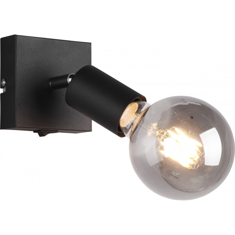 17,95 € Free Shipping | Indoor wall light Reality Vannes 12×9 cm. Living room and bedroom. Modern Style. Metal casting. Black Color