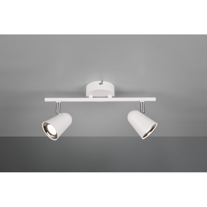 39,95 € Free Shipping | Indoor spotlight Reality Toulouse 3.5W 3000K Warm light. 34×17 cm. Integrated LED. Ceiling and wall mounting Living room and bedroom. Modern Style. Plastic and polycarbonate. White Color