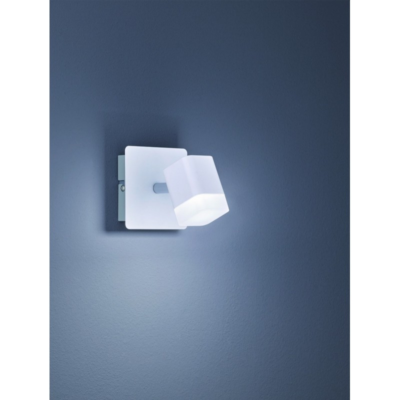 17,95 € Free Shipping | Indoor spotlight Reality Roubaix 4W 3000K Warm light. 12×10 cm. Integrated LED Living room and bedroom. Modern Style. Metal casting. White Color