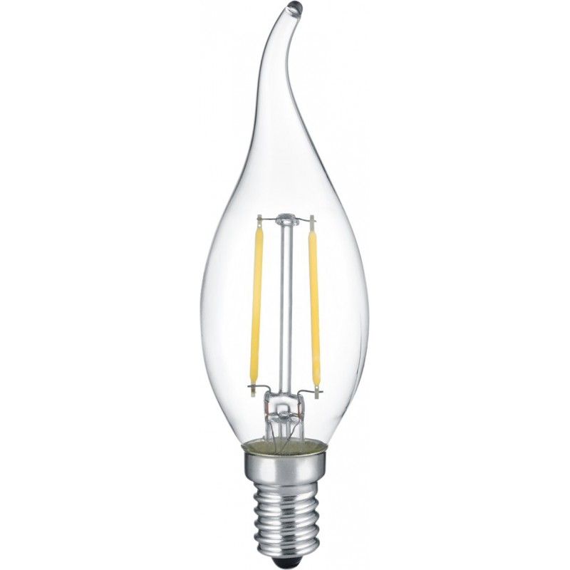 11,95 € Free Shipping | LED light bulb Reality Vela 2W E14 LED 3000K Warm light. Ø 3 cm. Modern Style. Glass