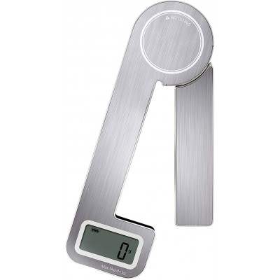 19,95 € Free Shipping | Kitchen appliance 22×7 cm. Multi-function digital folding kitchen scale. touch control LCD screen. tare function ABS and Stainless steel. Gray Color
