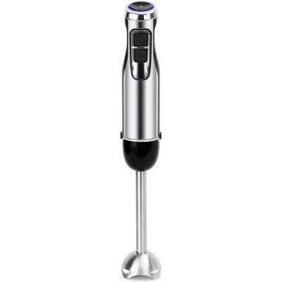 Kitchen appliance 1000W 38×6 cm. Hand blender. 6 speeds. Includes measuring cup ABS and PMMA. Stainless steel and black Color