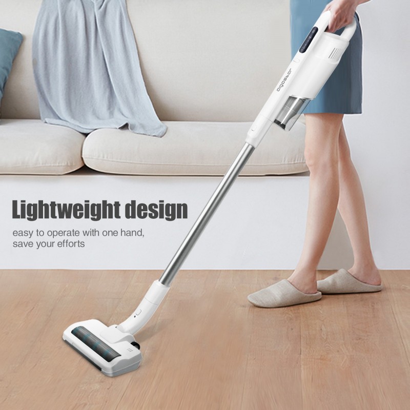 129,95 € Free Shipping | Kitchen appliance 150W 114×25 cm. Cordless vertical broom vacuum cleaner with LED lighting for dark areas ABS and PMMA. White Color