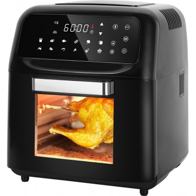 135,95 € Free Shipping | Kitchen appliance 1700W 36×32 cm. Multifunction air fryer. Oven with accessories. Rotary system. 10 liters Aluminum. Black Color