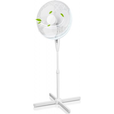 29,95 € Free Shipping | Pedestal fan 50W 120×60 cm. oscillating PMMA. White Color