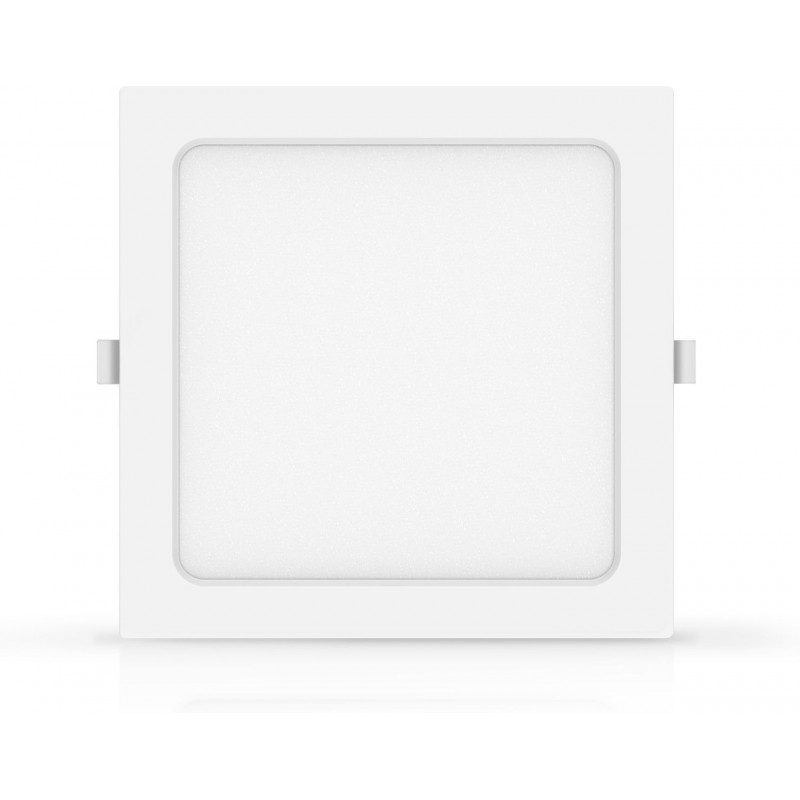 4,95 € Free Shipping | Recessed lighting 15W 6500K Cold light. Square Shape 18×18 cm. down light White Color