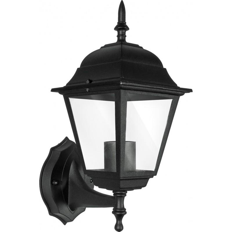 15,95 € Бесплатная доставка | Настенный светильник для улицы 60W 36×20 cm. водонепроницаемый фонарь Алюминий и Стекло. Чернить Цвет