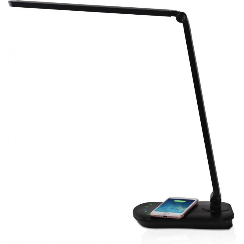 39,95 € Envoi gratuit | Lampe de bureau 8W 52×39 cm. LED tactile avec socle pour recharge sans fil. 5 niveaux d'intensité. 2 modes d'éclairage Polycarbonate. Couleur noir