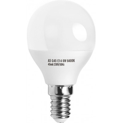 6,95 € 免费送货 | 盒装5个 LED灯泡 5W E14 LED Ø 4 cm. 白色的 颜色