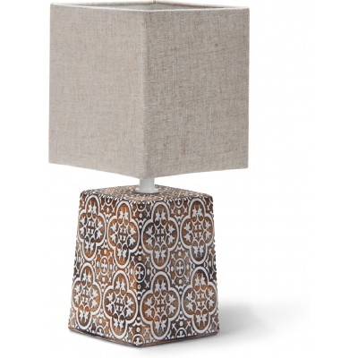 Lâmpada de mesa 40W 35×15 cm. Cerâmica. Cor castanho