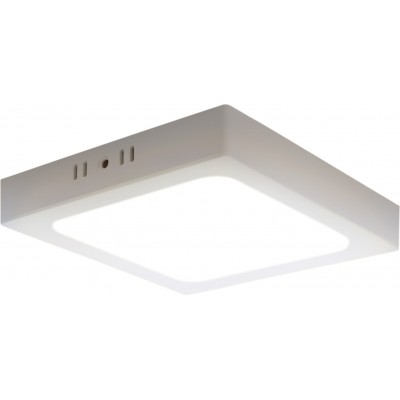 6,95 € Envio grátis | Luz de teto interna 18W 3000K Luz quente. 23×23 cm. Lâmpada de teto LED Cor branco