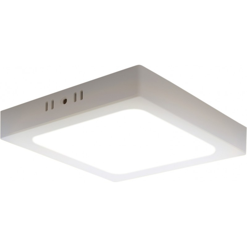 4,95 € Envio grátis | Luz de teto interna 12W 3000K Luz quente. 17×17 cm. Lâmpada de teto LED Cor branco