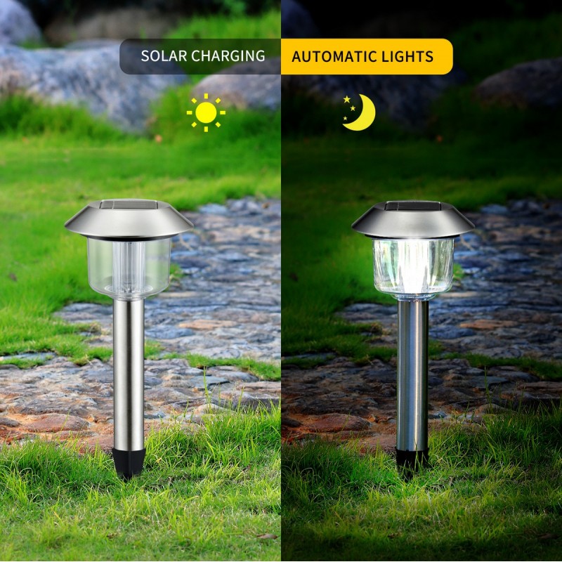 29,95 € Free Shipping | Luminous beacon 0.8W 6500K Cold light. 37×13 cm. Water resistant. Automatic power on and off Stainless steel and Polycarbonate. Silver Color