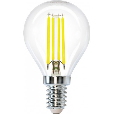 7,95 € Envoi gratuit | Boîte de 5 unités Ampoule LED 4W E14 LED 6500K Lumière froide. Ø 4 cm. Filament DEL Cristal