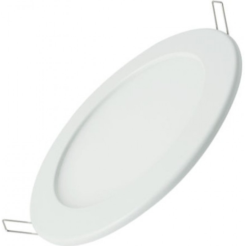6,95 € Free Shipping | Recessed lighting 12W 3000K Warm light. Round Shape Ø 17 cm. Flat LED Downlight White Color