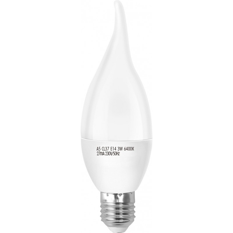 7,95 € Free Shipping | 5 units box LED light bulb 3W E14 LED Ø 3 cm. LED candle White Color