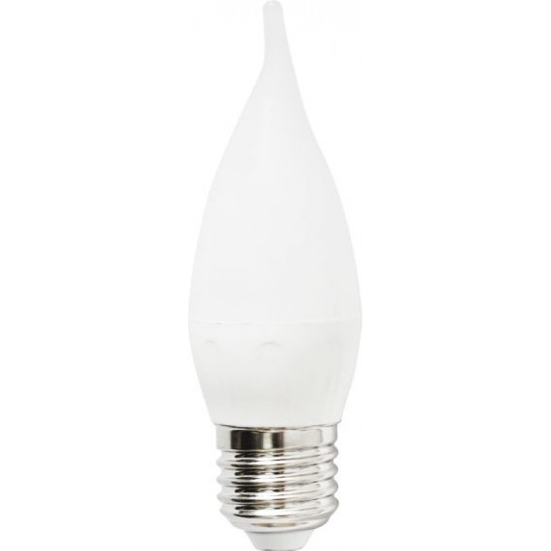 7,95 € Free Shipping | 5 units box LED light bulb 3W E27 3000K Warm light. Ø 3 cm. LED candle White Color