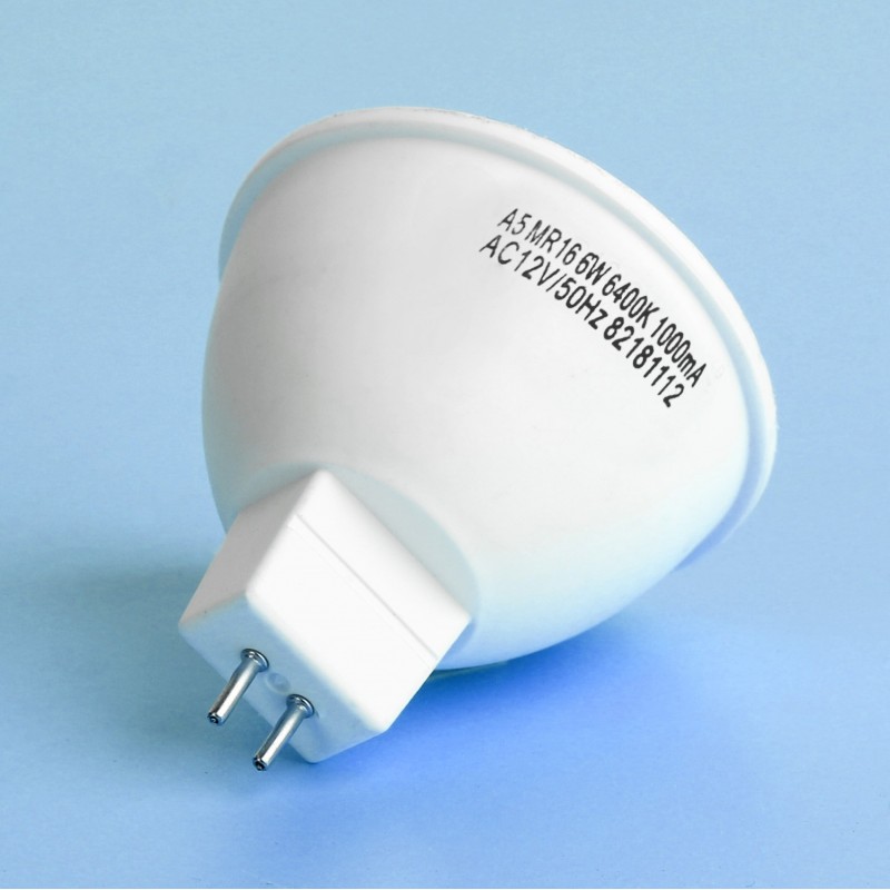 9,95 € Free Shipping | 5 units box LED light bulb 6W MR16 LED Ø 5 cm. White Color
