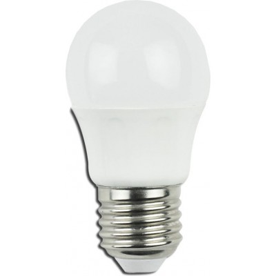 5,95 € Kostenloser Versand | 5 Einheiten Box LED-Glühbirne 3W E27 LED G45 3000K Warmes Licht. Sphärisch Gestalten Ø 4 cm. geführter Ballon Weiß Farbe