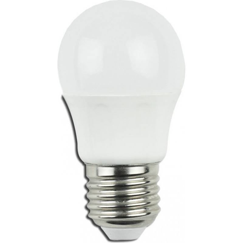 5,95 € Free Shipping | 5 units box LED light bulb 3W E27 LED G45 3000K Warm light. Spherical Shape Ø 4 cm. led balloon White Color