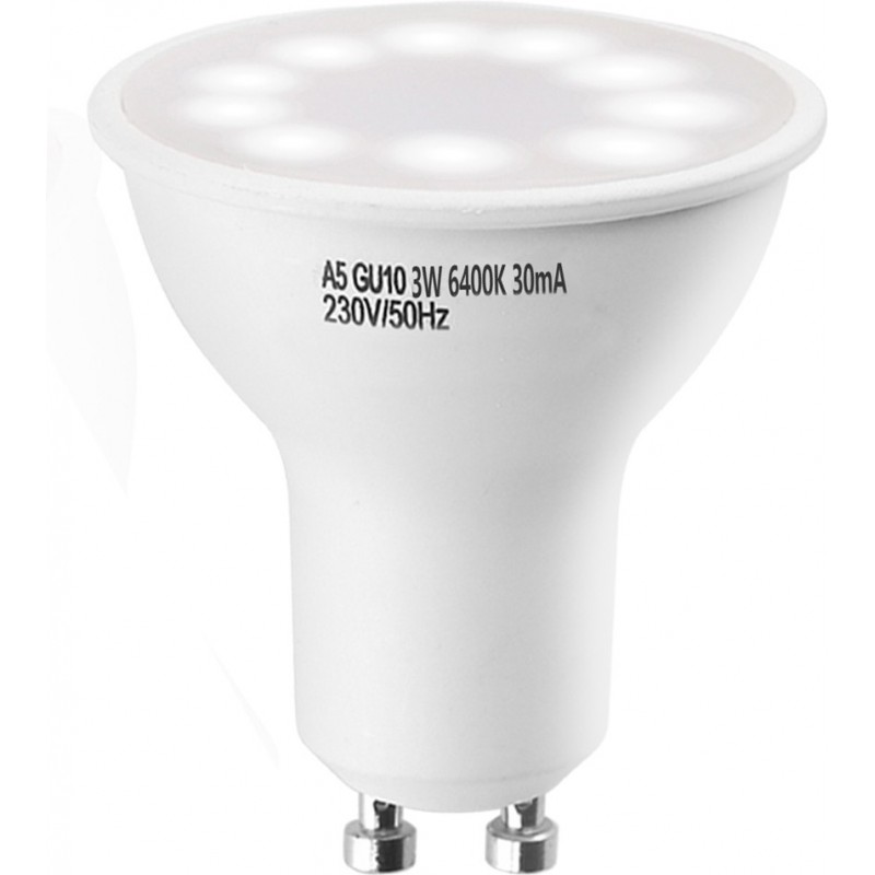 7,95 € Kostenloser Versand | 5 Einheiten Box LED-Glühbirne 3W GU10 LED Ø 5 cm. Weiß Farbe