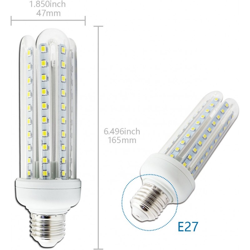 25,95 € Free Shipping | 5 units box LED light bulb 19W E27 3000K Warm light. Ø 4 cm