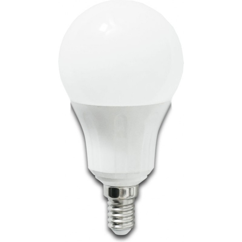 9,95 € Free Shipping | 5 units box LED light bulb 6W E27 LED A60 3000K Warm light. Ø 6 cm. White Color
