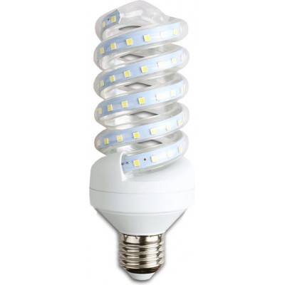 5 units box LED light bulb 15W E27 3000K Warm light. Ø 6 cm. LED spiral
