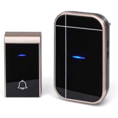 47,95 € Free Shipping | 5 units box Home appliance 0.6W Outdoor doorbell. Wireless and waterproof. Adjustable volume. 36 Melodies ABS and Acrylic. Golden and black Color
