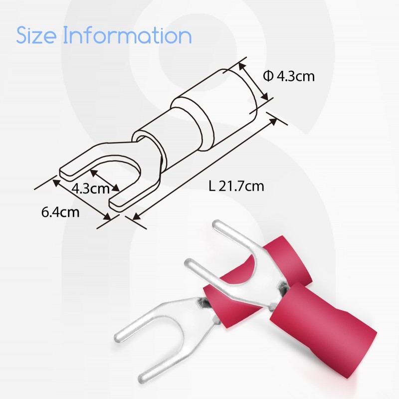 8,95 € Free Shipping | 12 units box Lighting fixtures 2×1 cm. SV1.25-4 electrical connectors. Pre-insulated terminal PMMA. Red Color